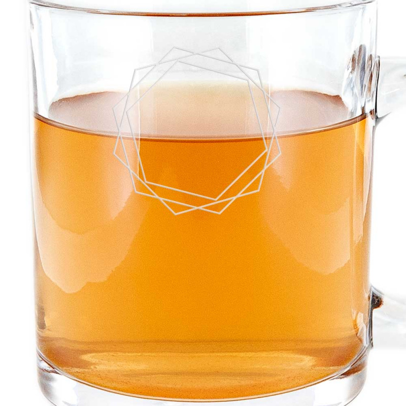 Tasse en verre personnalisée avec design Anniversaire