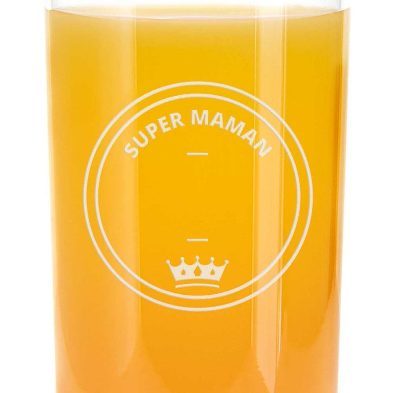 Verre apéritif personnalisé Super Maman