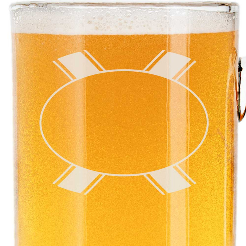 Chope de bière en verre tradition personnalisée