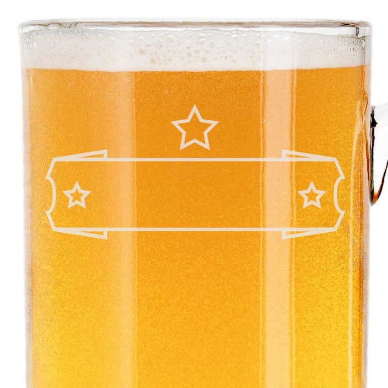 Chope de bière personnalisée avec design bistro