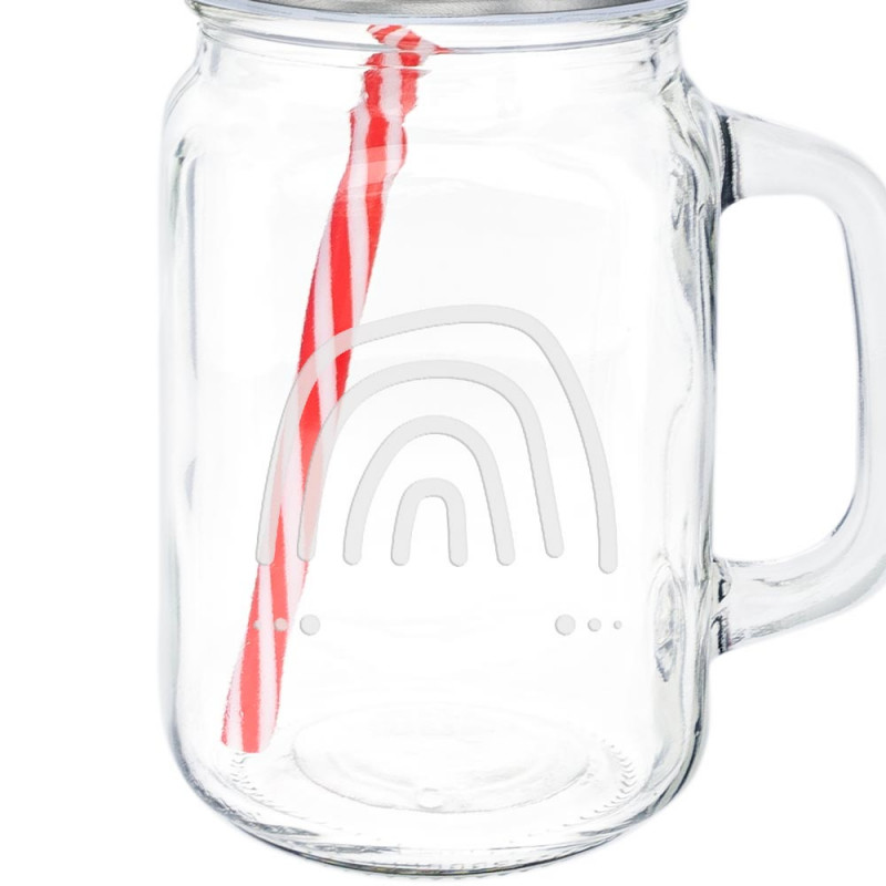 Mason Jar personnalisé arc en ciel unique