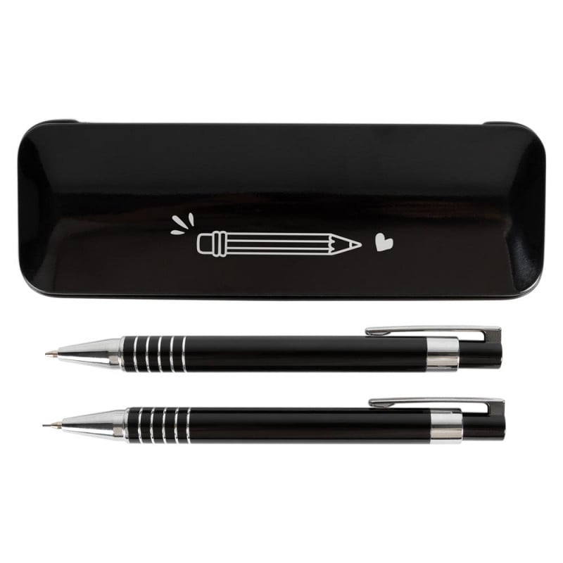 Coffret stylo et porte mine personnalisé - Cadeau maitresse