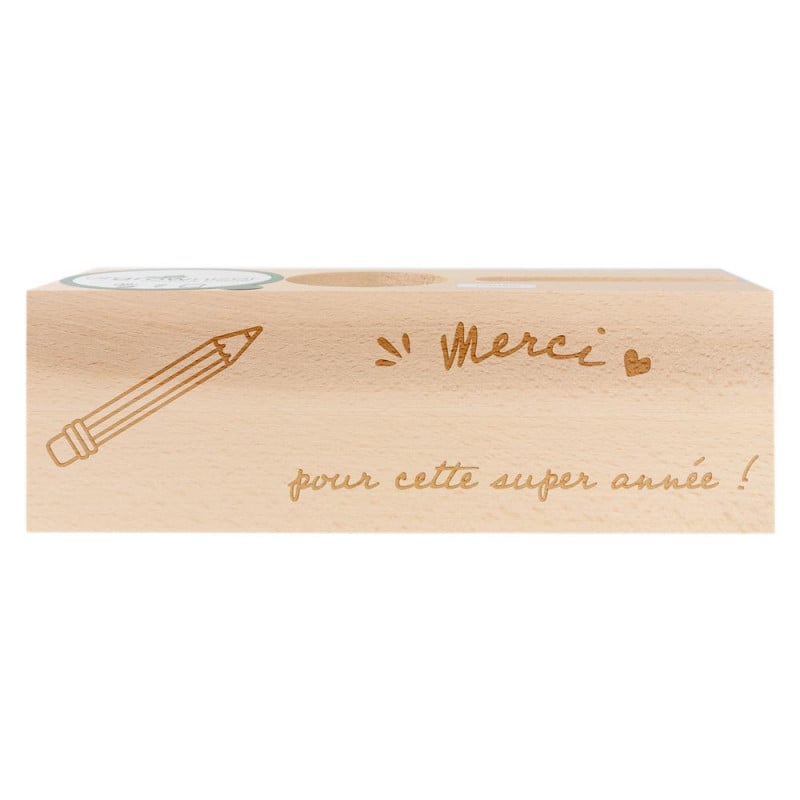 Station bureau bois personnalisée pour maitresse école
