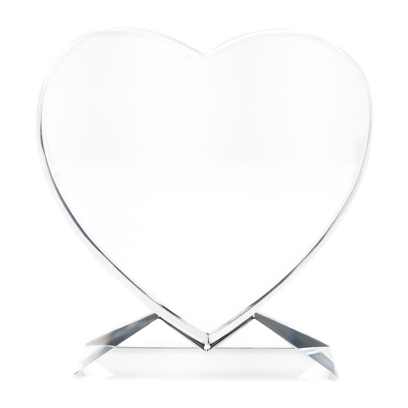 coeur verre avec message