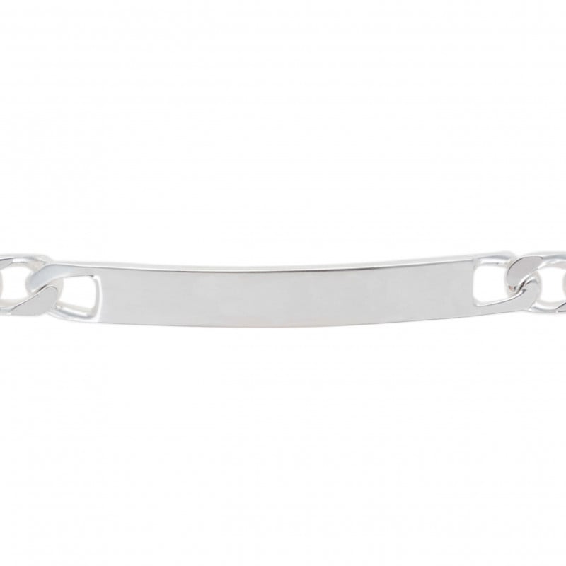 Gourmette argent gravée