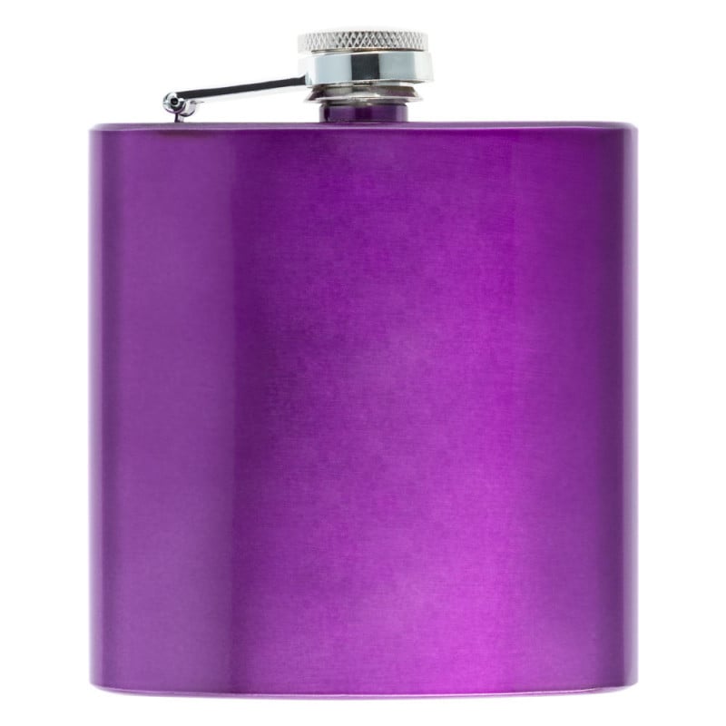 Flasque violette gravée