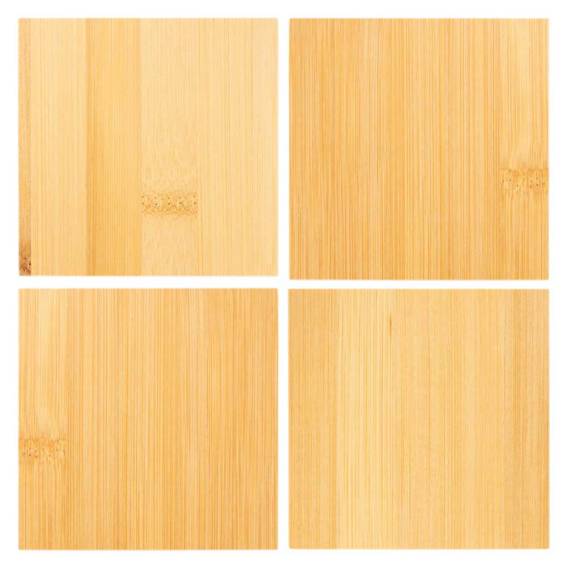 Lot 4 sous verre bois