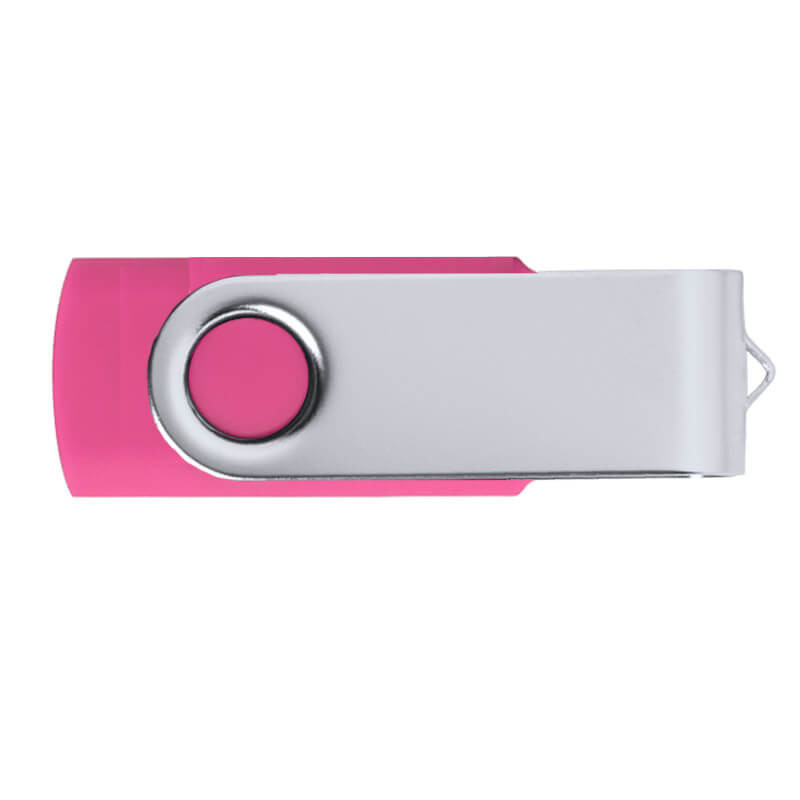 Clé USB rose personnalisé gravé