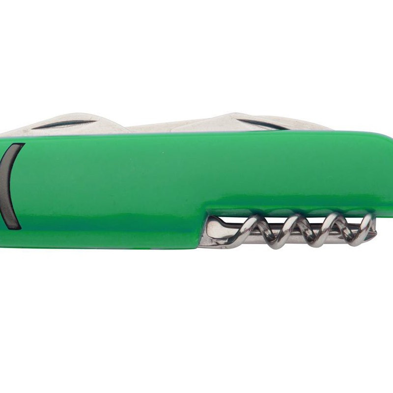 Couteau multifonction de poche vert gravé