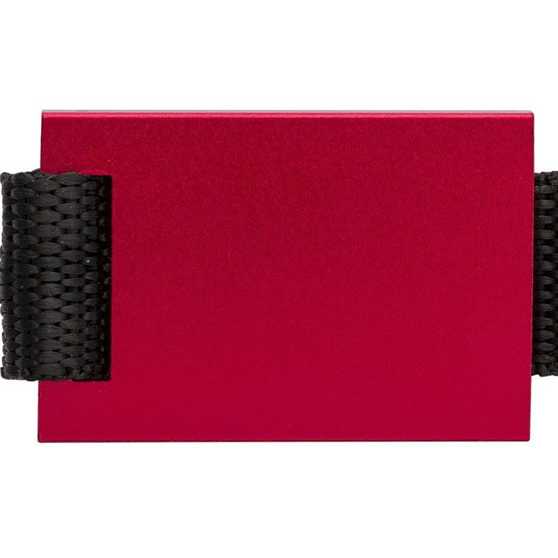 Porte clefs métal rouge gravé