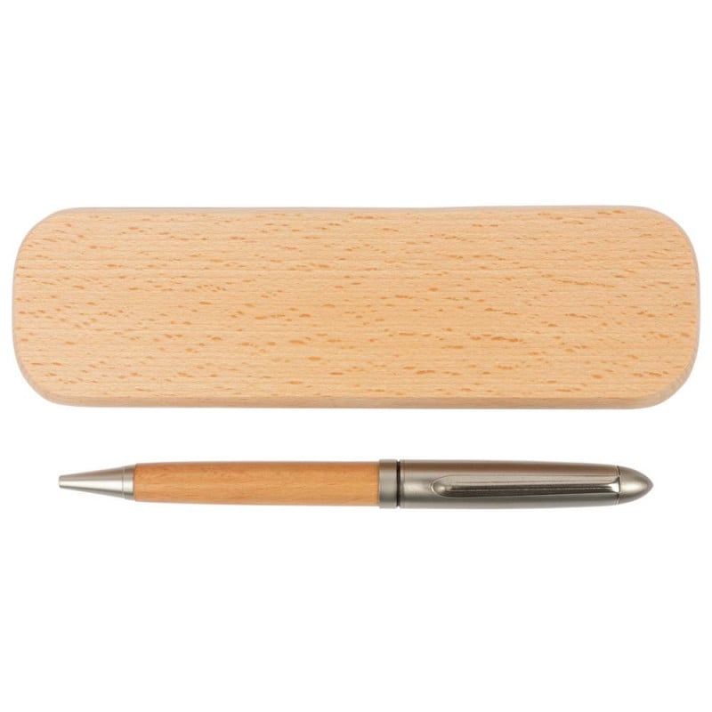 Coffret stylo bille bois communion personnalisé