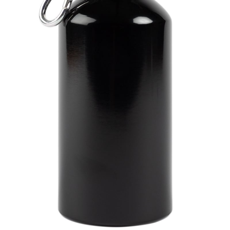 Gourde aluminium noir gravée