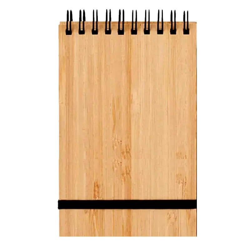 Bloc notes en bambou avec gravure texte